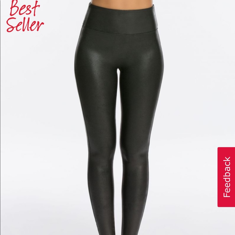 NWT! Spanx Faux Leather Leggings - small petite